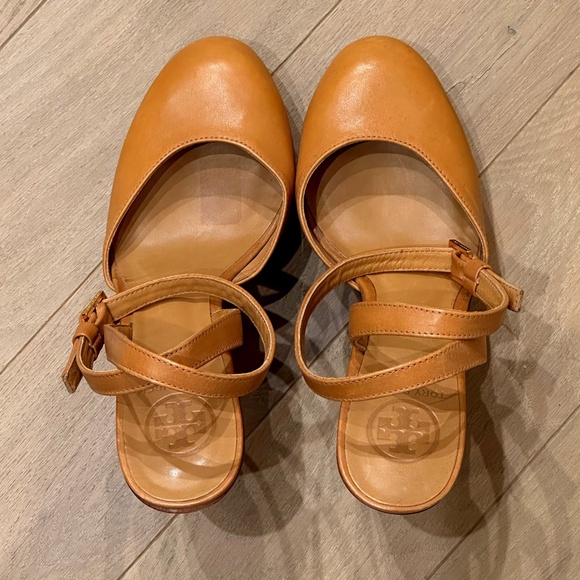 Tory Burch Platform Wedges with Ankle Strap - Picture 1 of 7